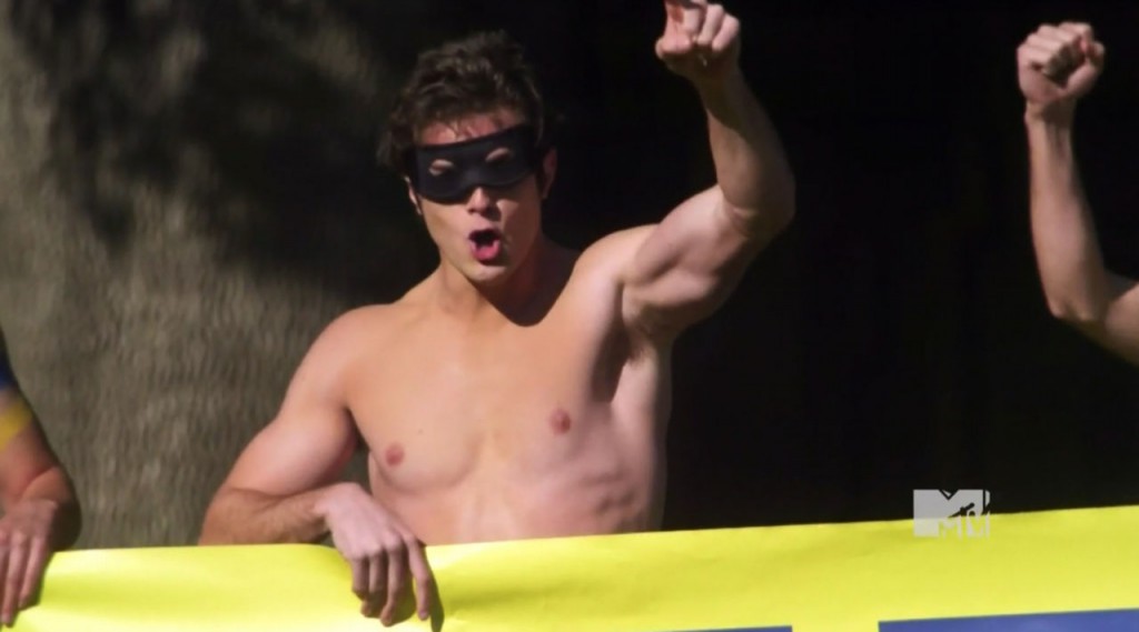 Shirtless Beau Mirchoff started his new series Awkward off with a splash and 
